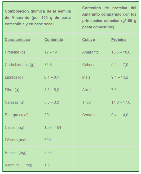 cuadro valores amaranto